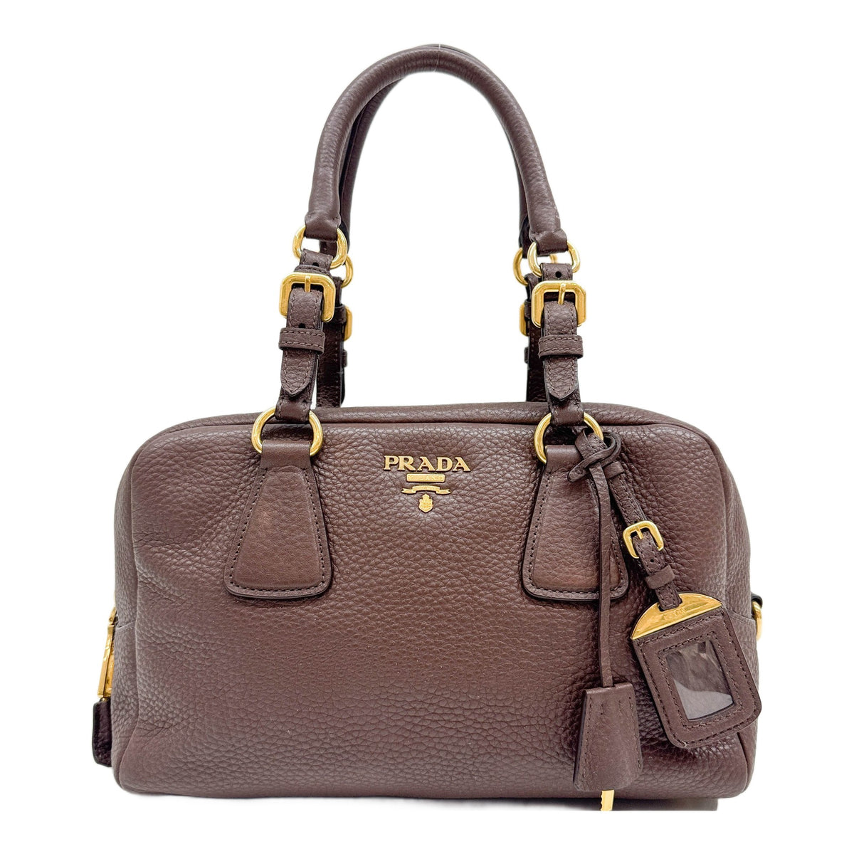 Boston Brown Leather Handle Bag