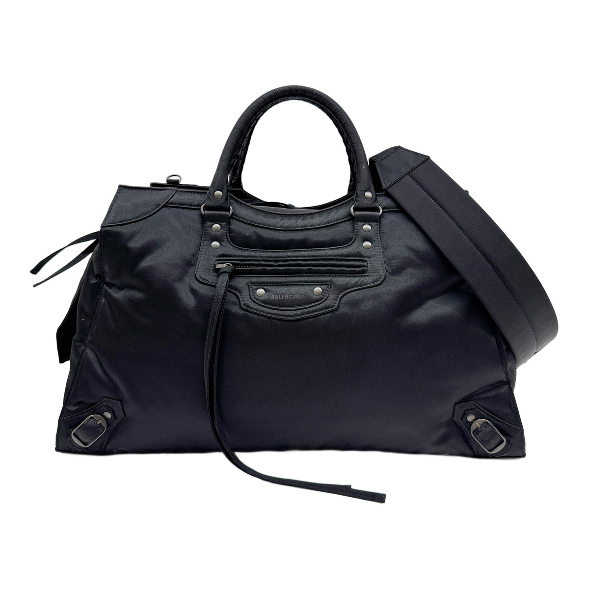 Neo Classic Black Nylon Two Way Bag