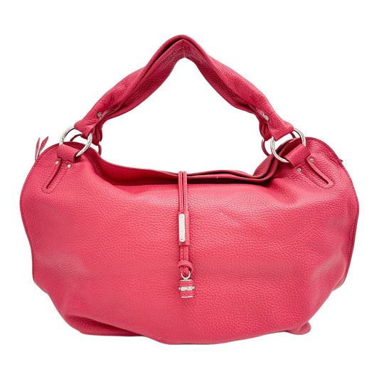 Large Bittersweet Red Leather Hobo Shoulder Bag