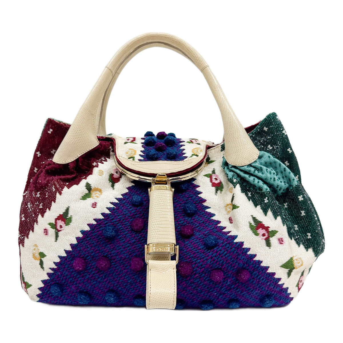 Spy Colorful Embroidery Canvas Shoulder Bag