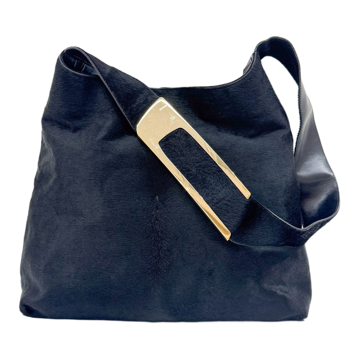 Black Pony Hair Shoulder Bag