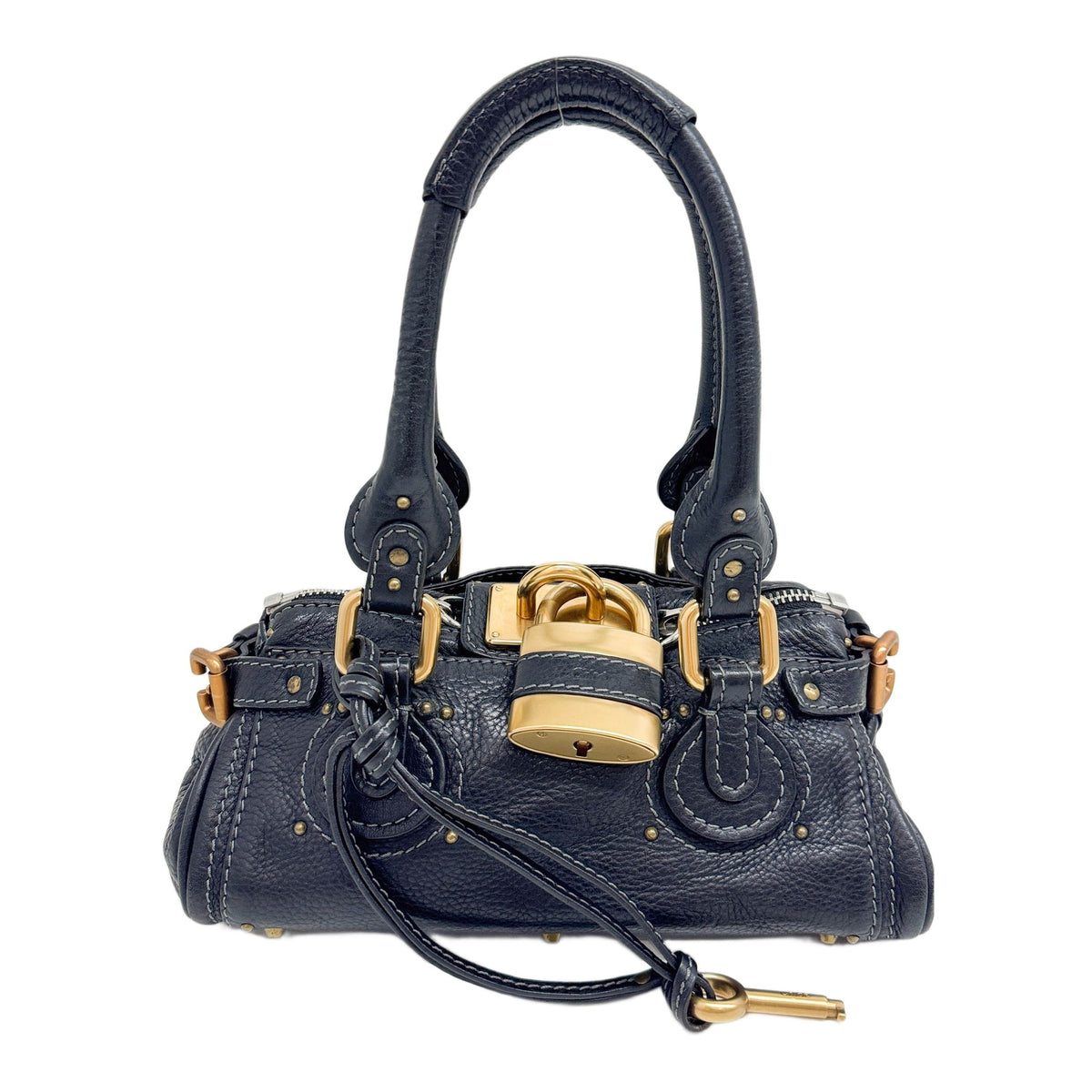 Mini Paddington Black Leather Shoulder Bag