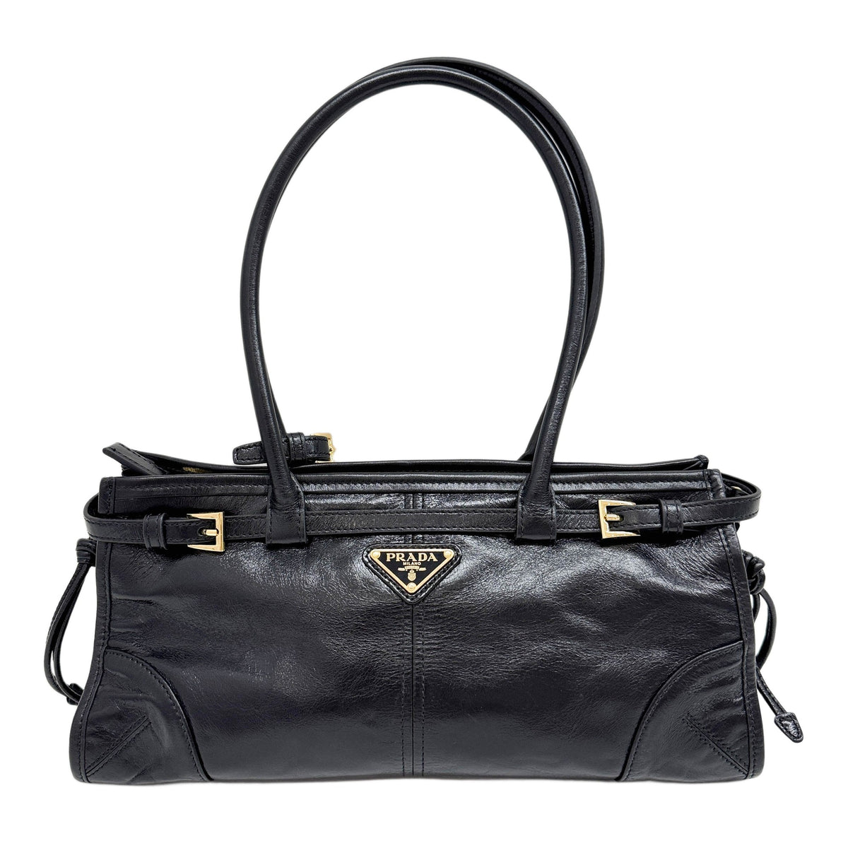 Bonnie Black Leather Two Way Bag
