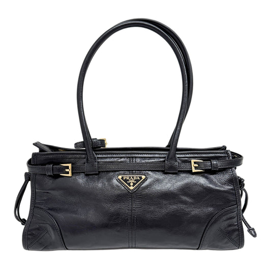 Bonnie Black Leather Two Way Bag