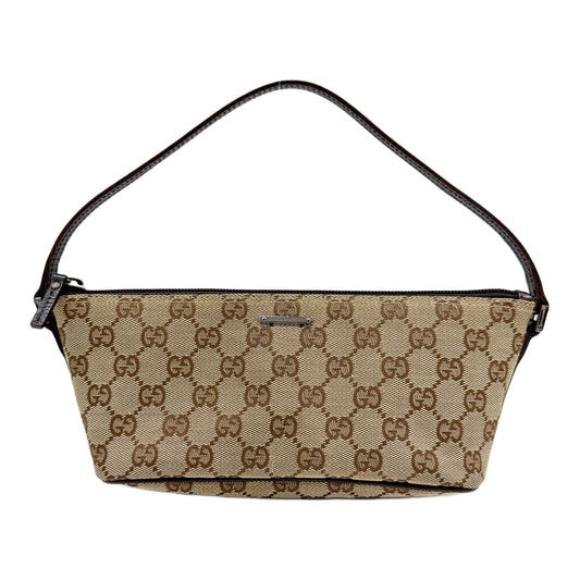 Boat Brown GG Canvas Shoulder Bag