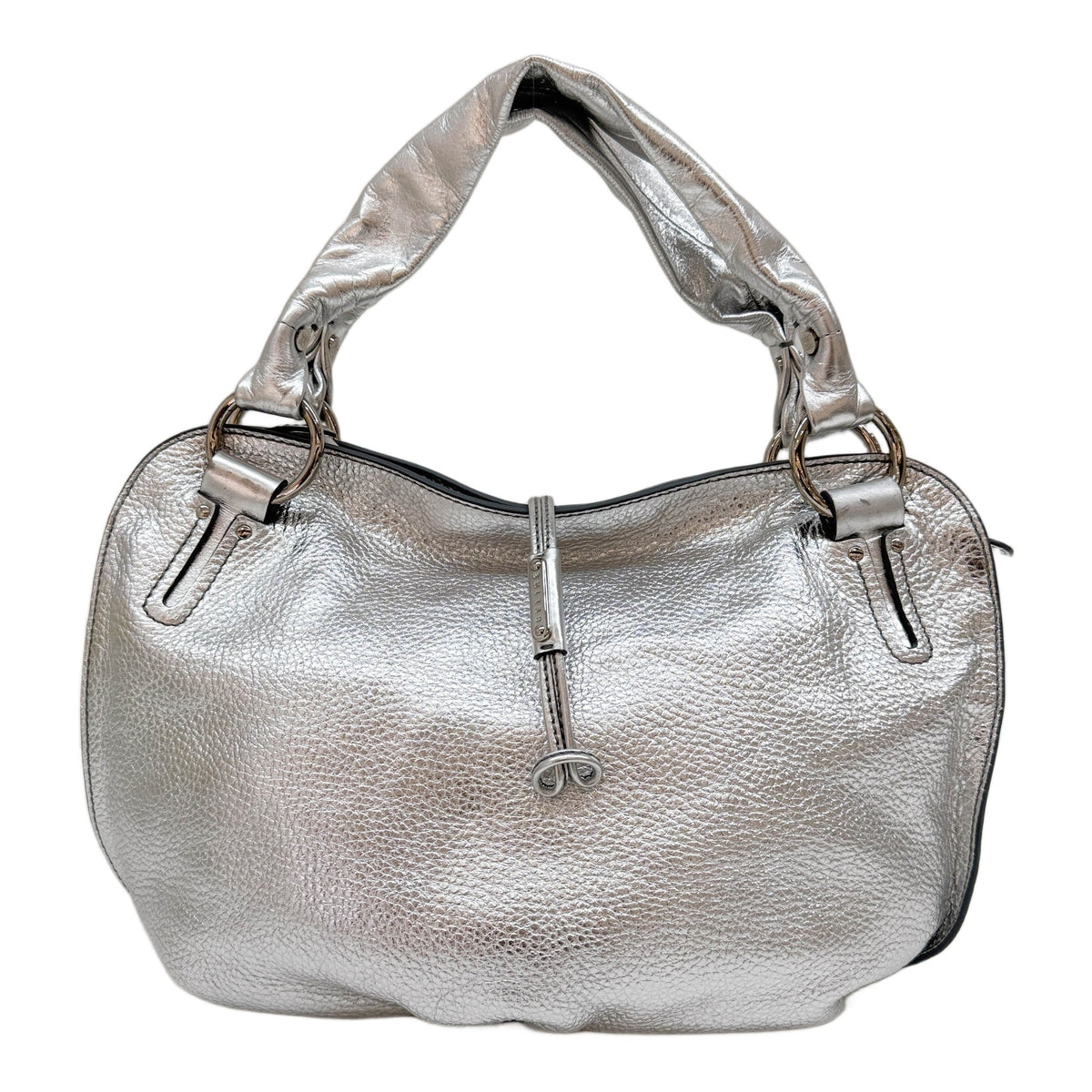 Bittersweet Silver Leather Hand Bag
