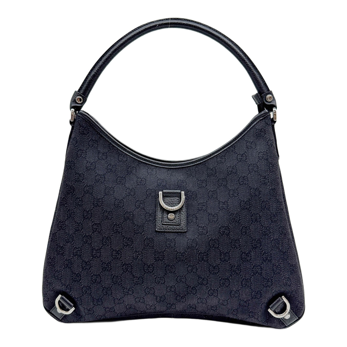 Abbey Black GG Canvas Shoulder Bag