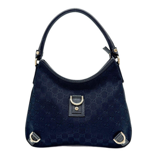 Abbey D-Ring Midnight Blue GG Canvas Shoulder Bag