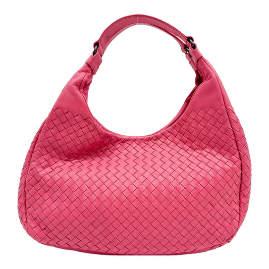 Campana Intrecciato Pink Leather Shoulder Bag
