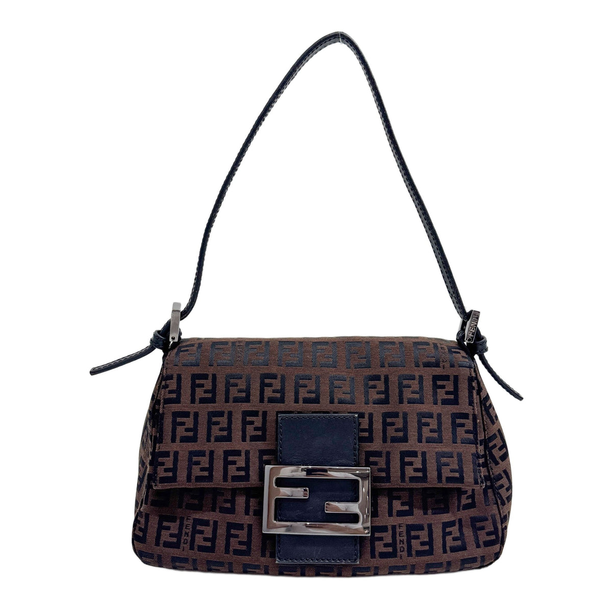Mini Mamma Baguette Brown Zucchino Canvas Shoulder Bag