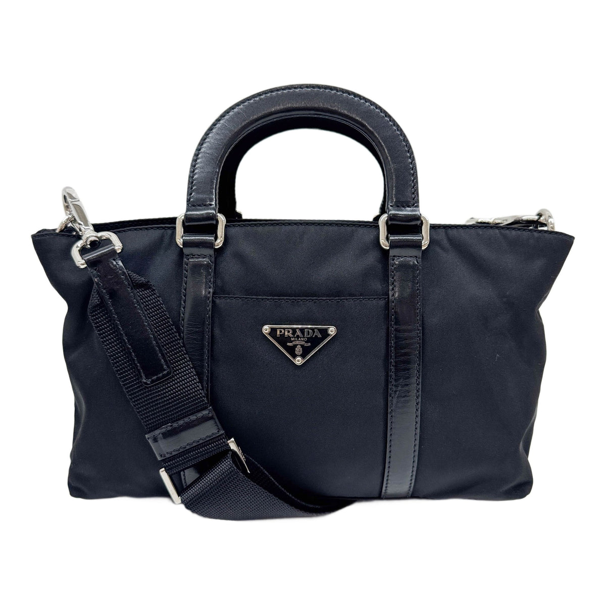 Black Nylon Two Way Bag