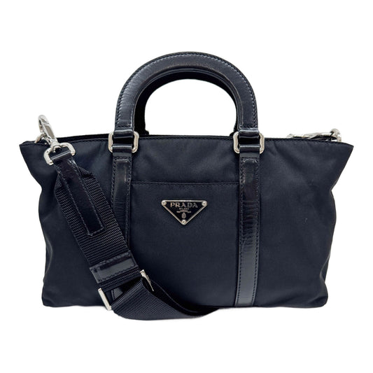 Black Nylon Two Way Bag