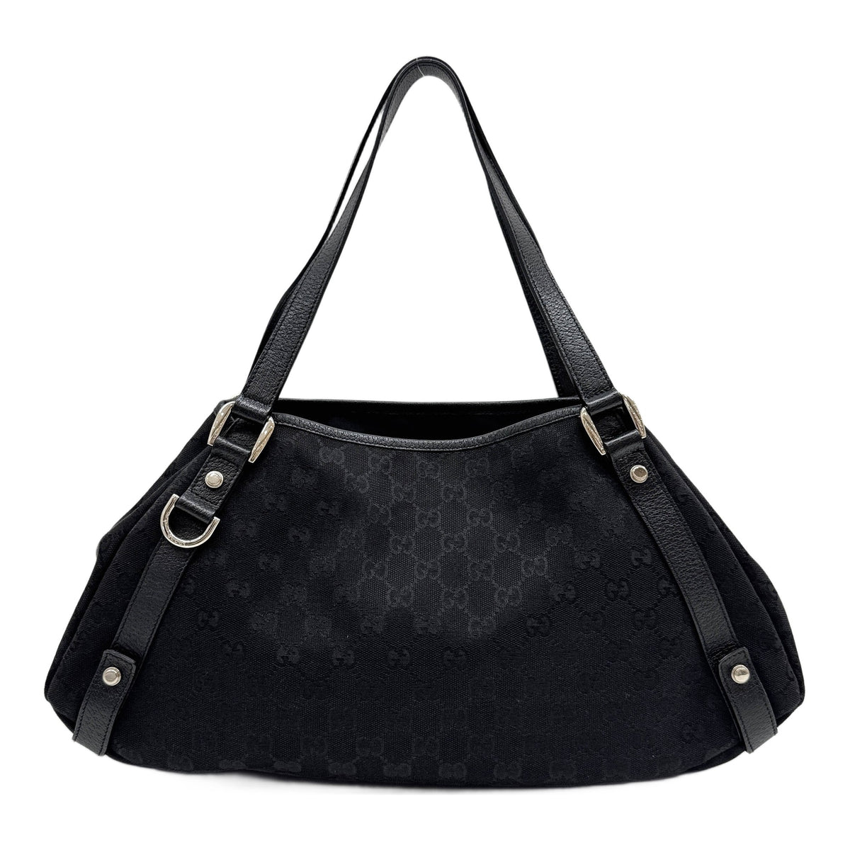 Abbey Black GG Canvas Shoulder Bag