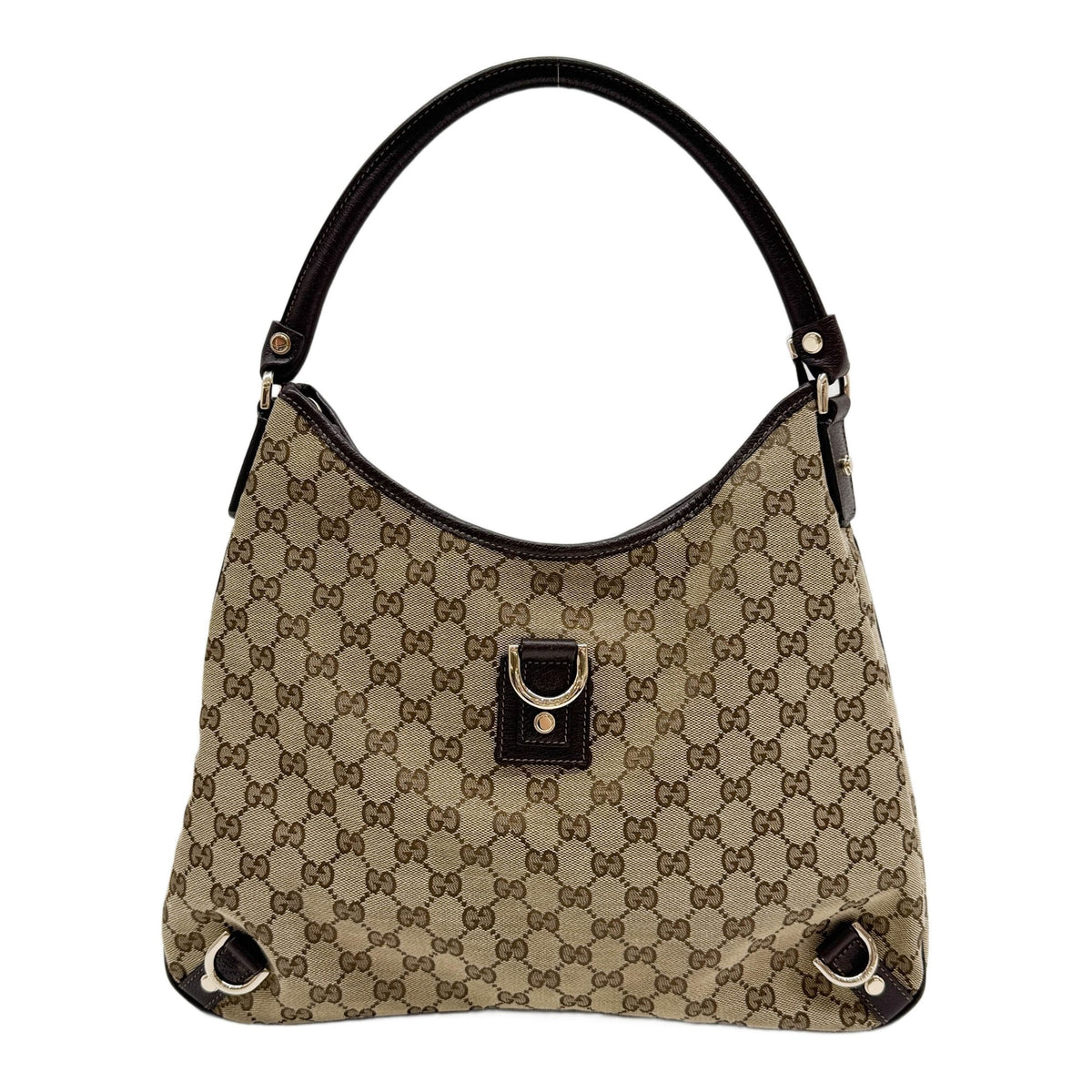 Abbey Brown GG Canvas Shoulder Bag