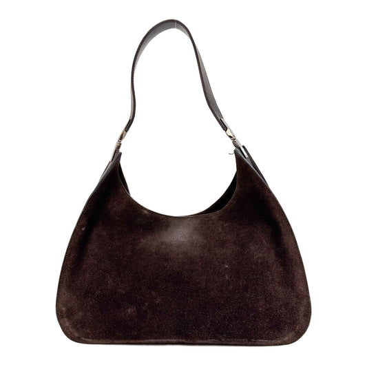 Brown Suede Shoulder Bag