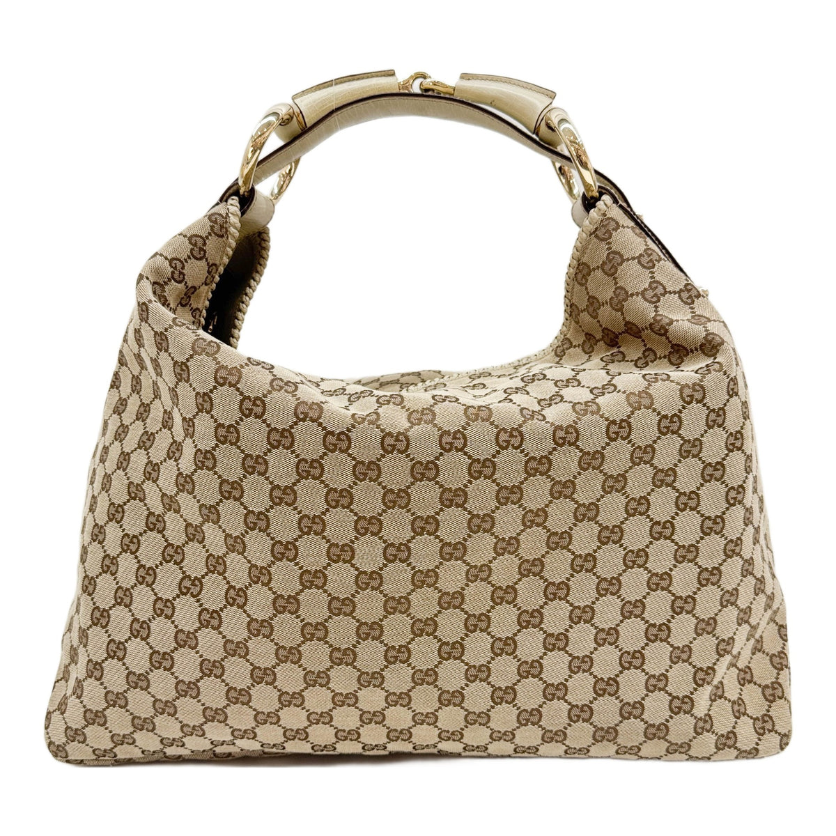 Horsebit Brown GG Canvas Shoulder Bag