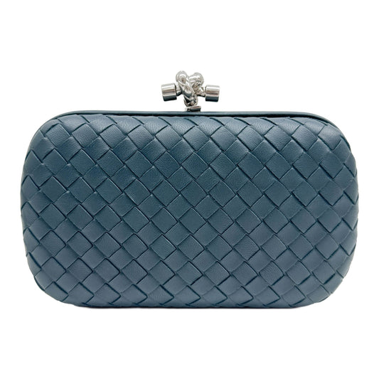 Knot Intrecciato Blue Green  Leather Shoulder Bag