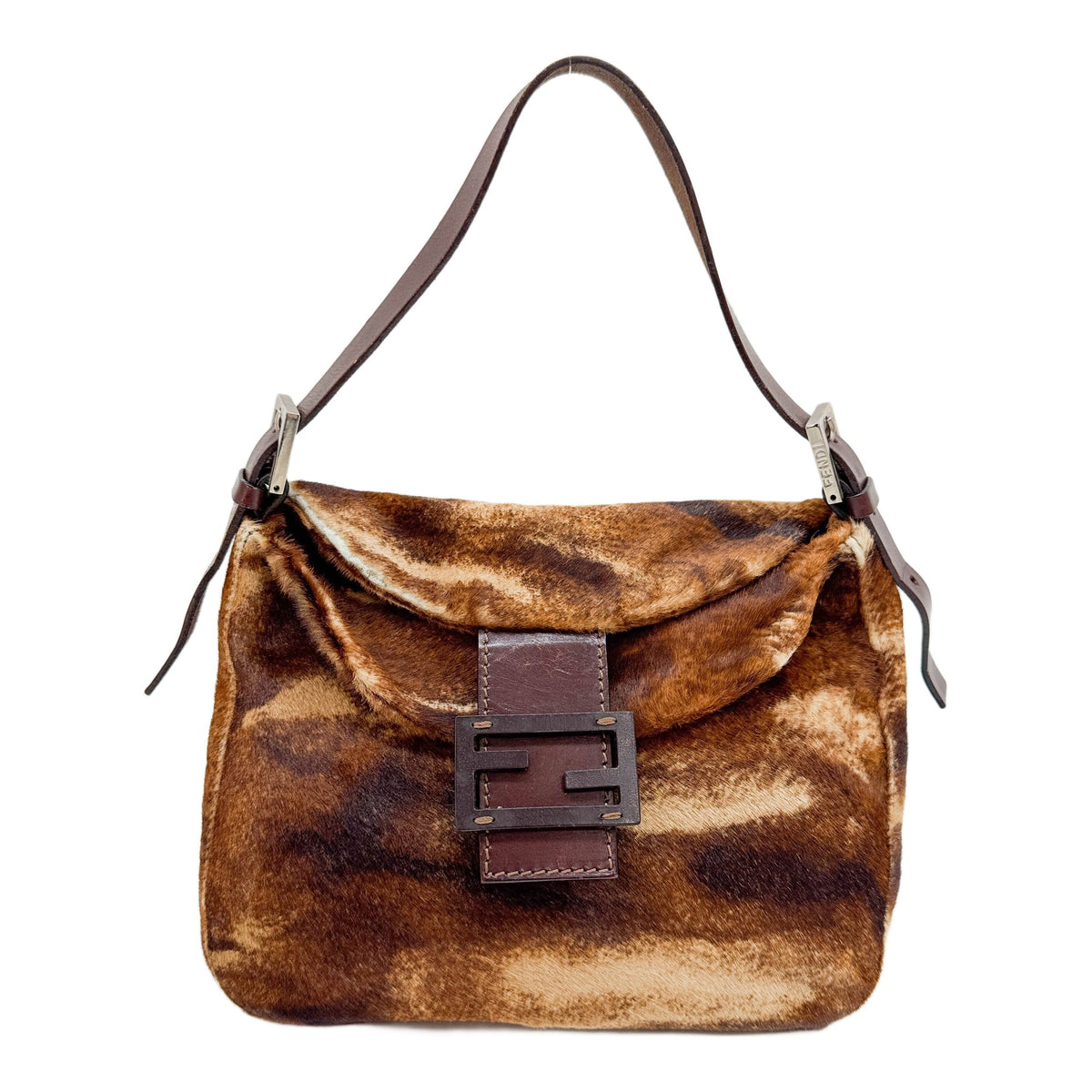 Brown Pony Hair Shoulder Bag