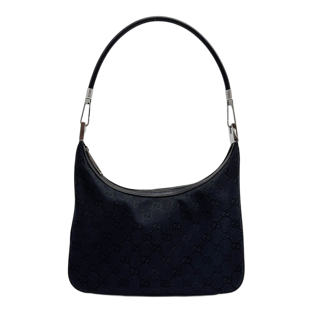 Black GG Canvas Shoulder Bag