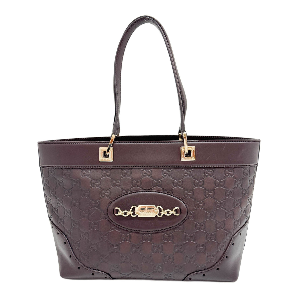 Punch Tote Brown Guccisima Leather Shoulder Bag