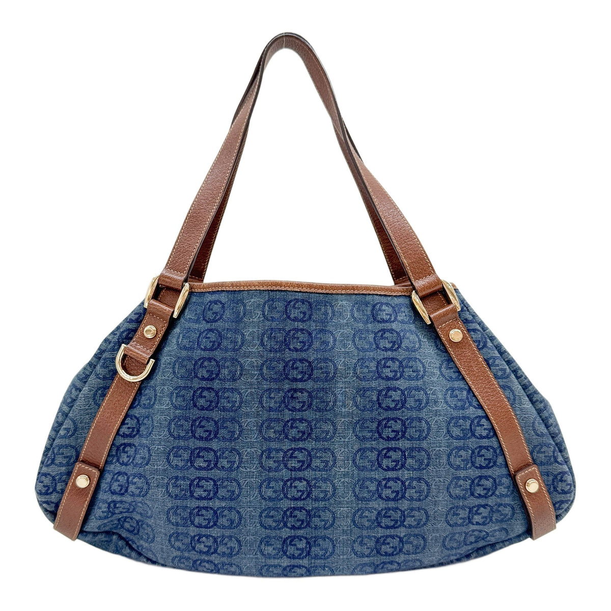 Abbey Blue GG Denim Tote Bag