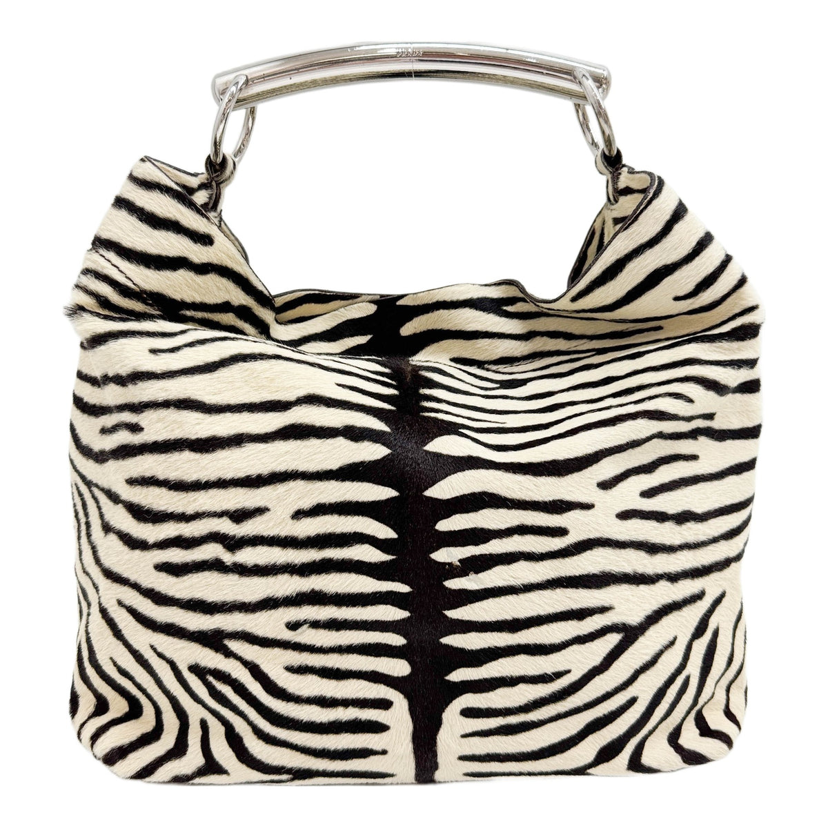 Zebra Print Pony Hair Handle Bag