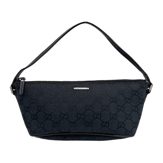 Boat Black GG Canvas Shoulder Bag