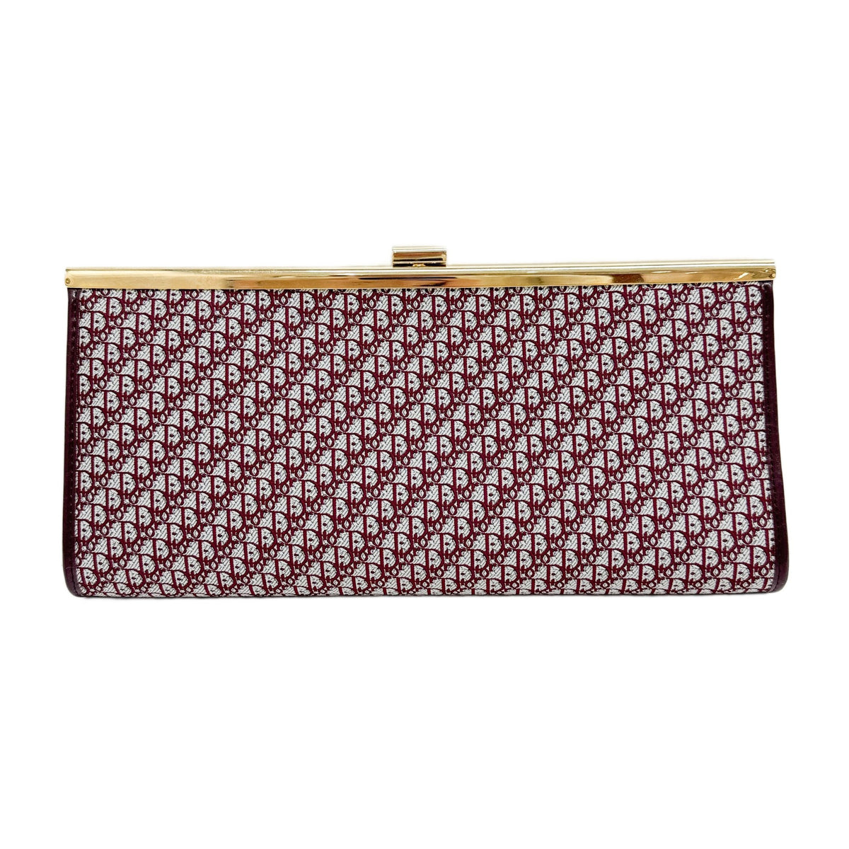 Bordeaux Red Trotter Canvas Clutch Bag