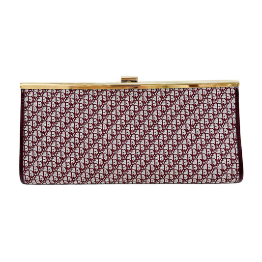 Bordeaux Red Trotter Canvas Clutch Bag