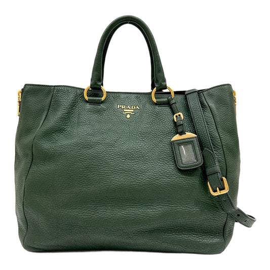 Green Leather Two Way Bag