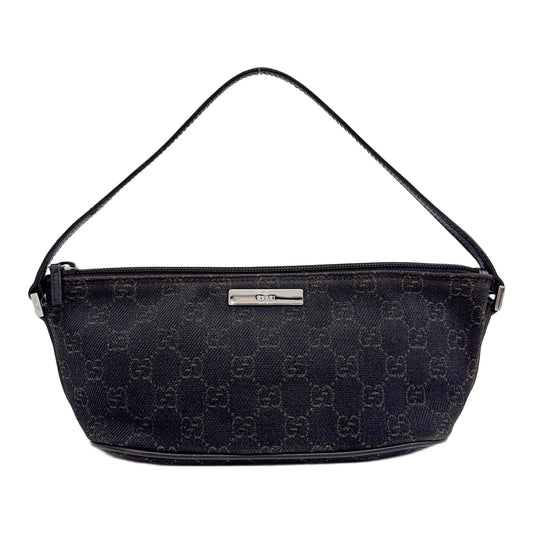 Boat Black GG Canvas Shoulder Bag