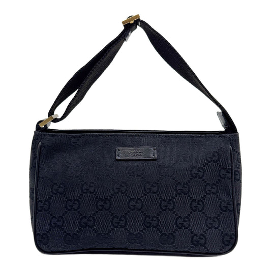 Black GG Canvas Hand Bag