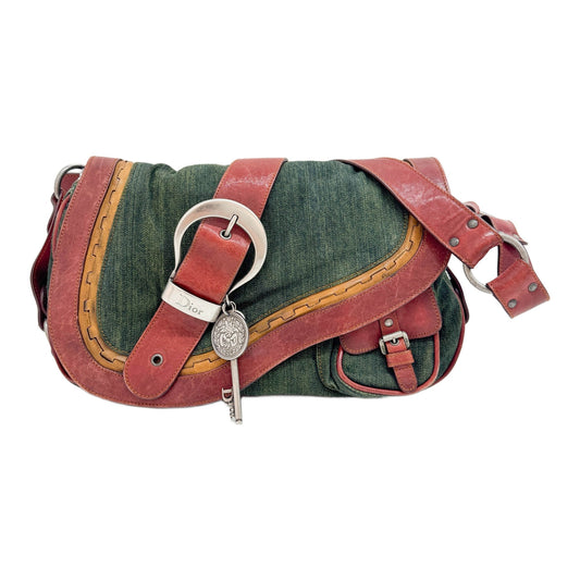 Gaucho Green Denim Shoulder Bag