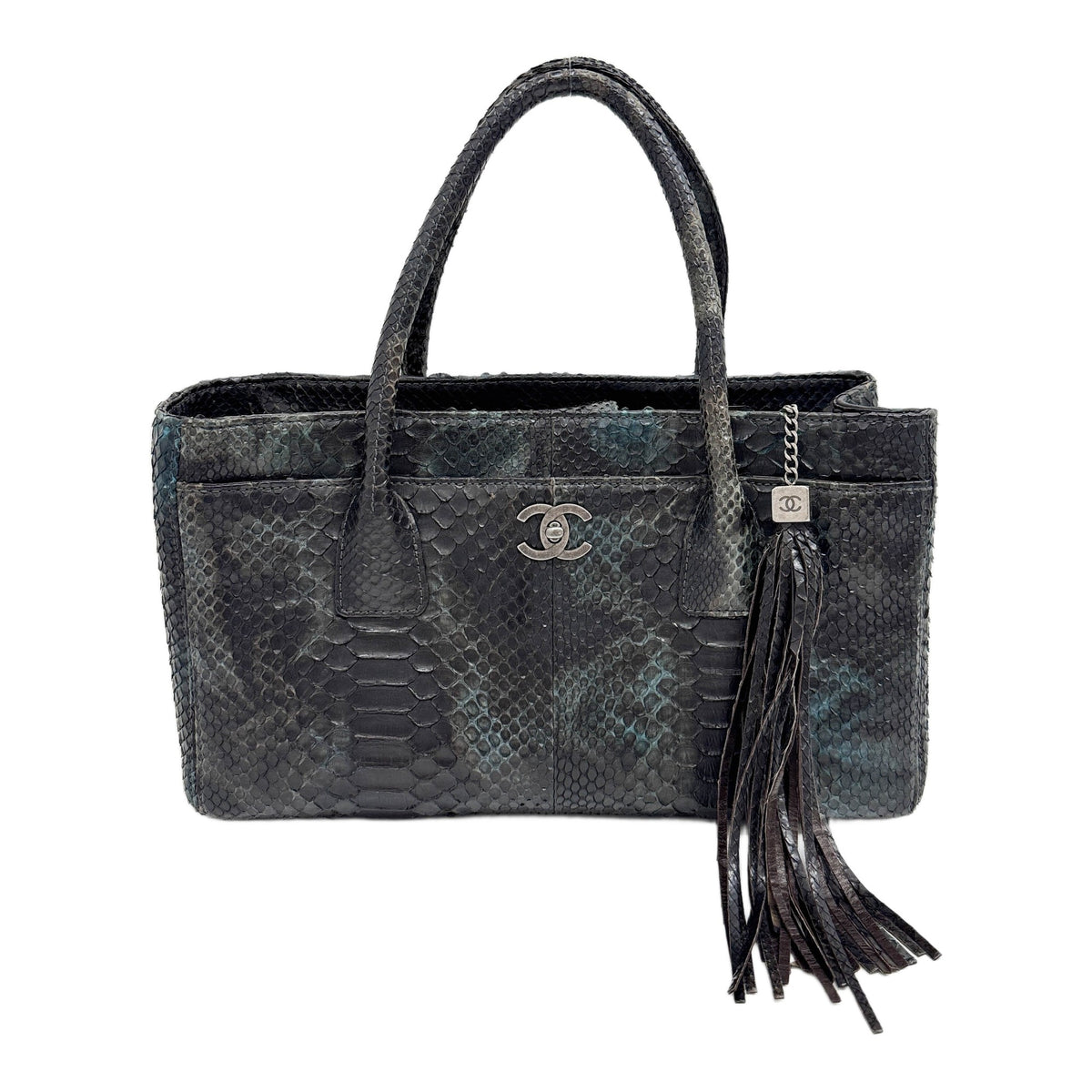 Executive 2005-2006 Dark Green Python Embossed Leather Tote Bag