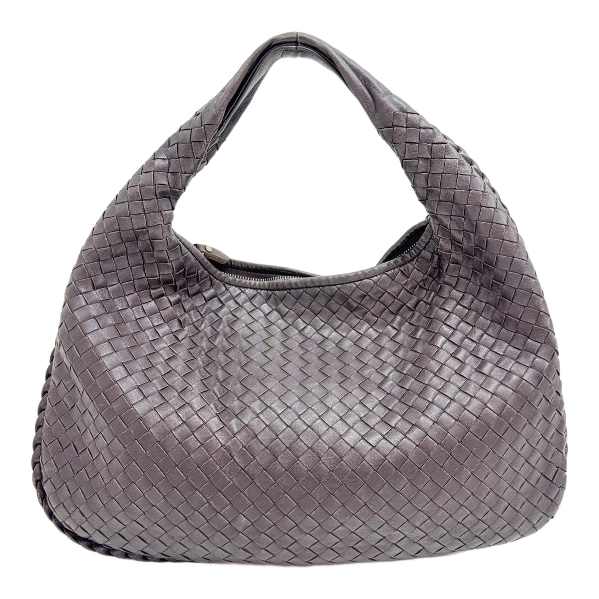 Veneta Intrecciato Brown Leather Shoulder Bag