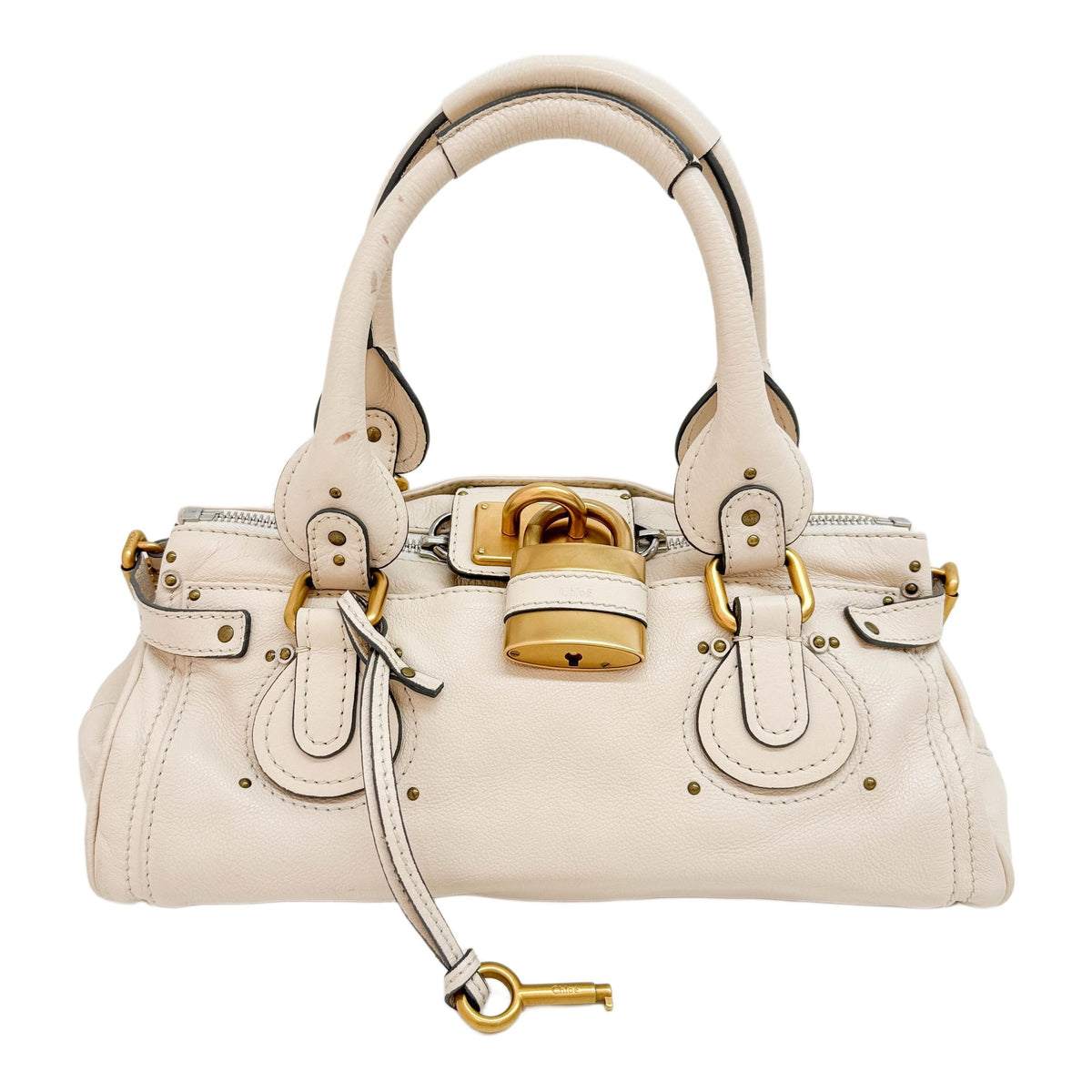 Paddington Off-White Leather Shoulder Bag