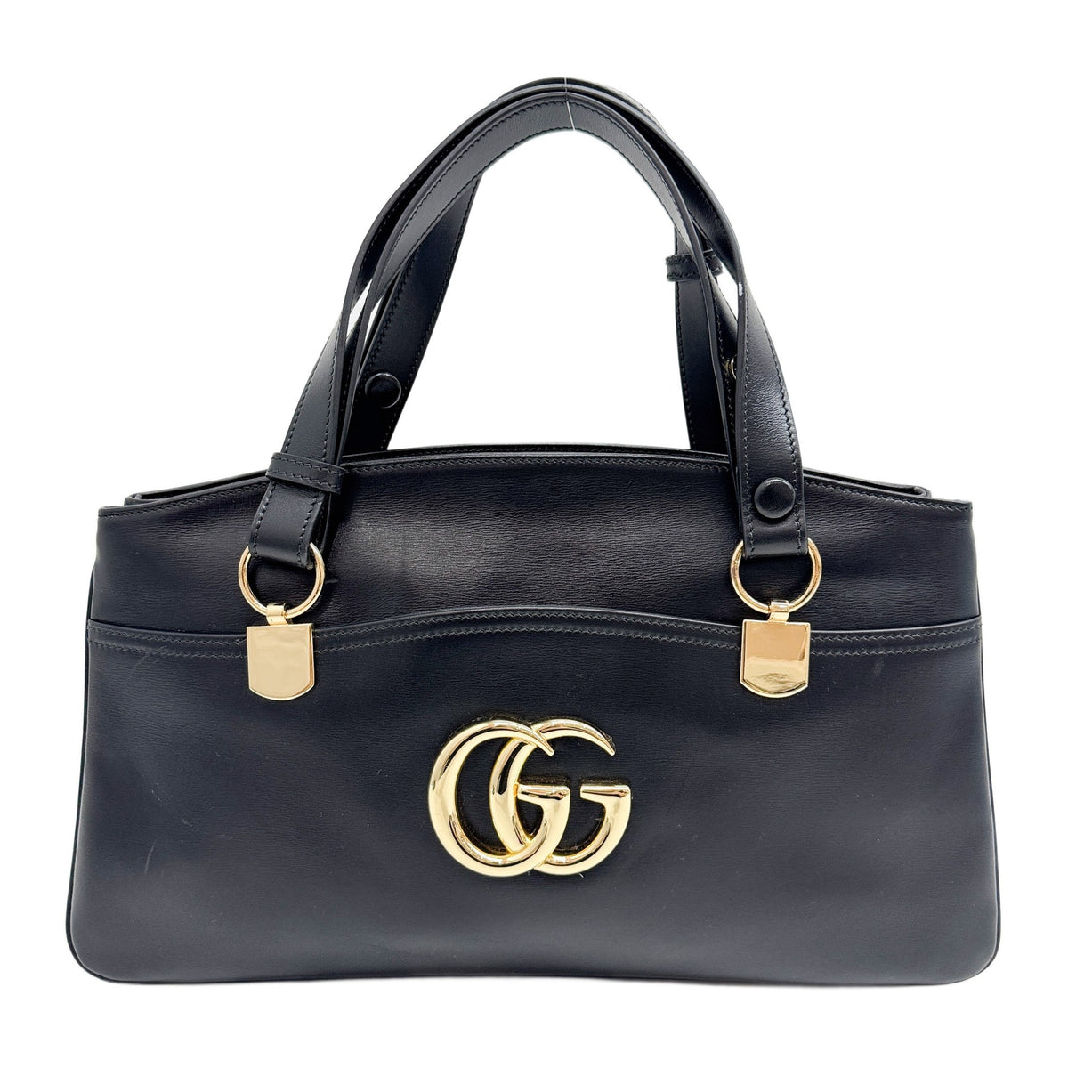 Arli Black Leather Shoulder Bag