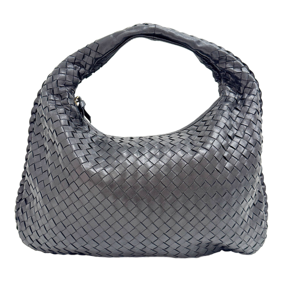 Veneta Intrecciato Black Leather Shoulder Bag