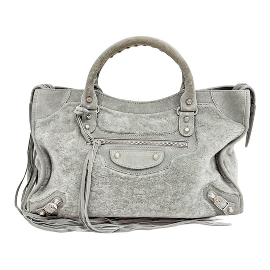 City Gray Fur Two Way Bag