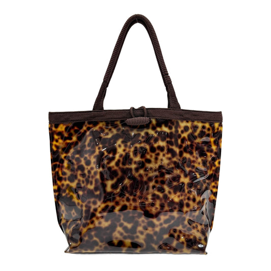 Brown Cheetah Print Vinyl Shoulder Bag