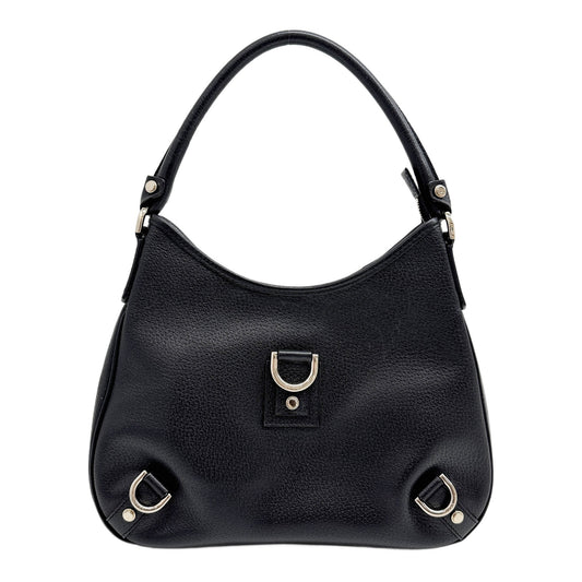 Abbey Black Leather Shoulder Bag