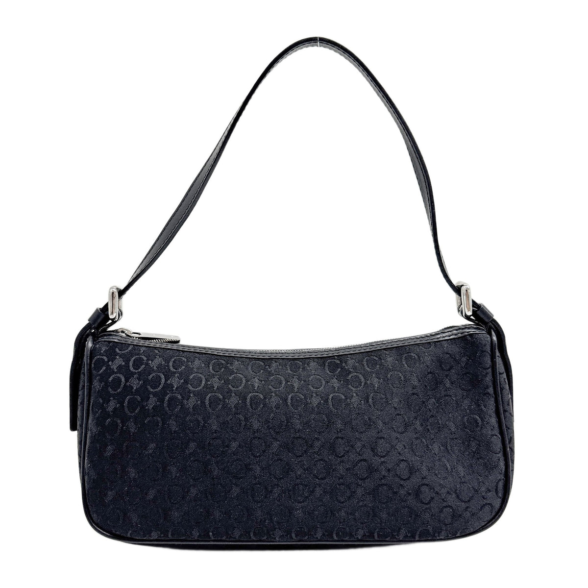 Black C-Macadam Canvas Shoulder Pochette