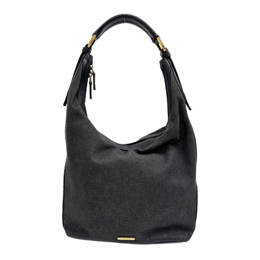 Web Lined Grey Denim Shoulder Bag