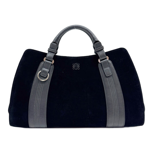 Anagram Black Suede Hand Bag