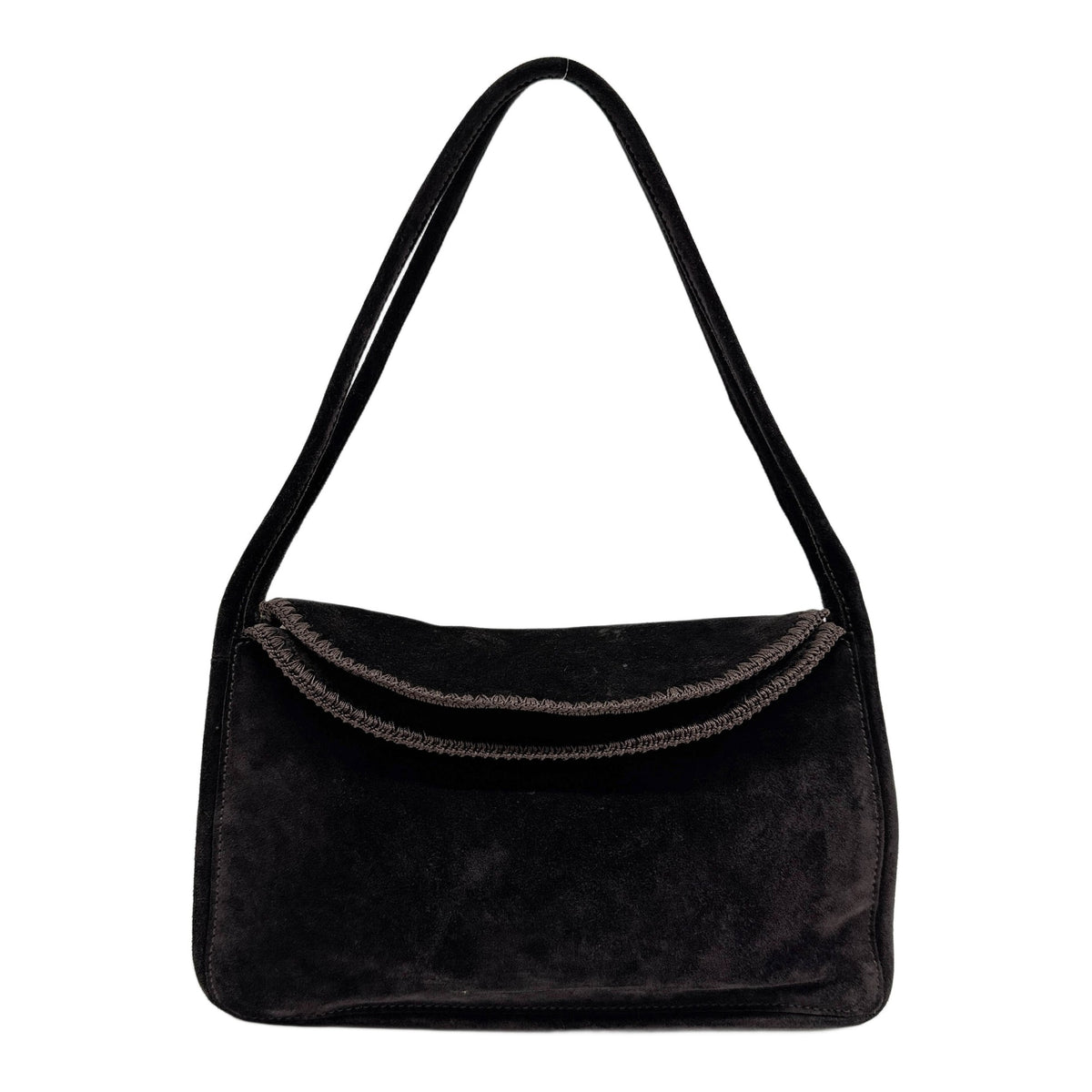 Brown Suede Shoulder Bag