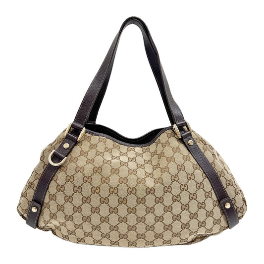 Abbey Brown GG Canvas Shoulder Bag