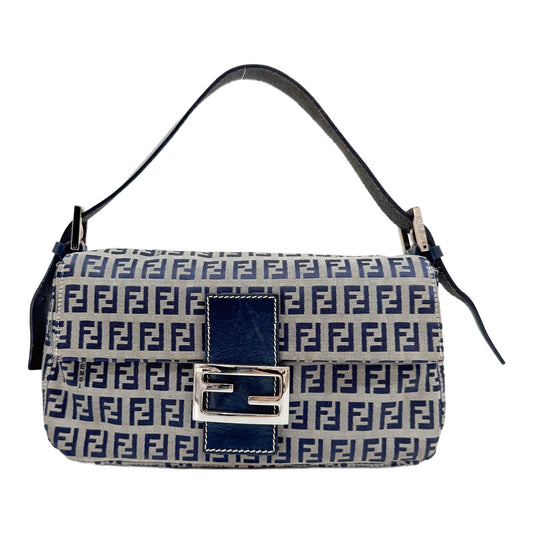 Baguette Blue Zucchino Canvas Shoulder Bag