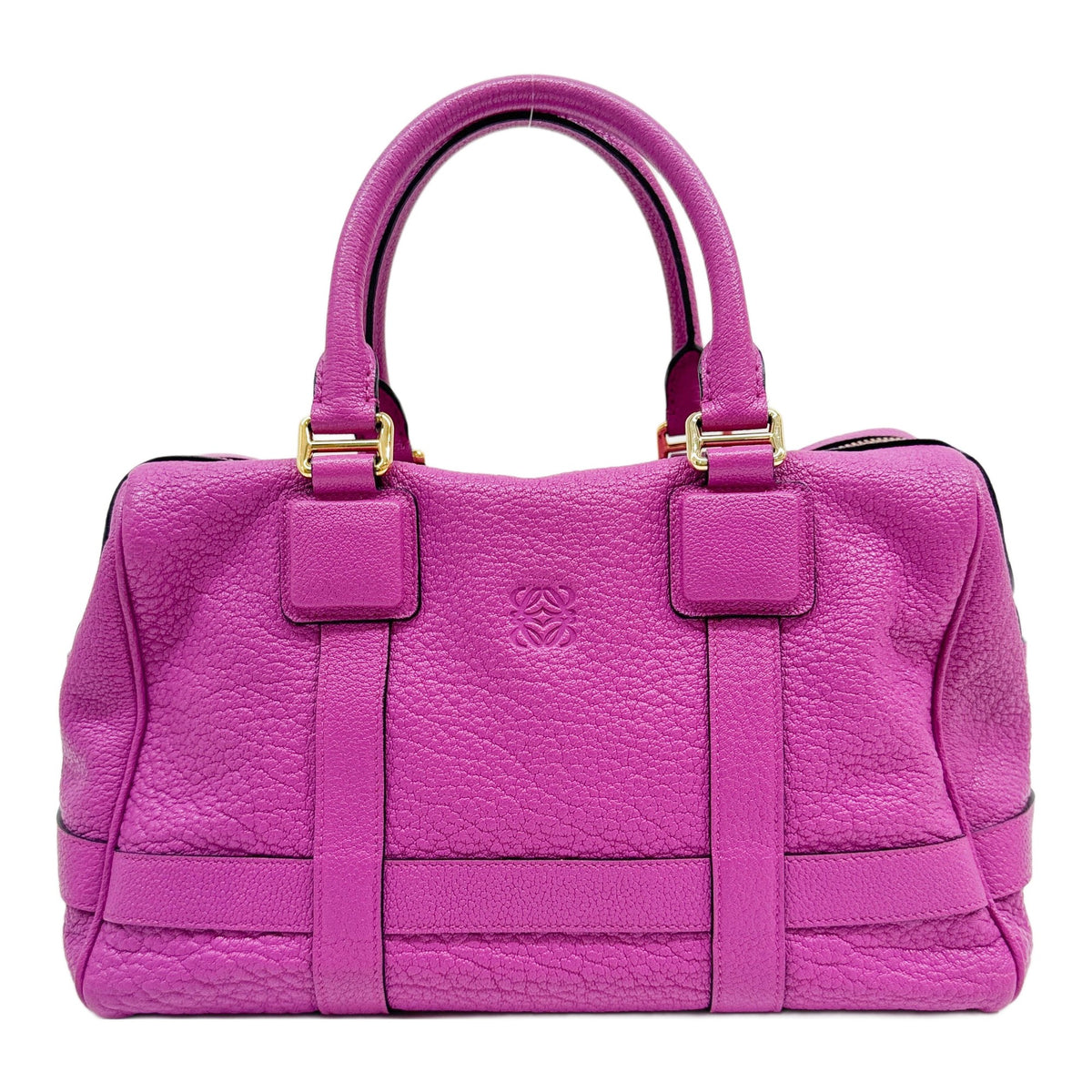 Paseo 30 Fuchsia Purple Pebbled Leather Hand Bag