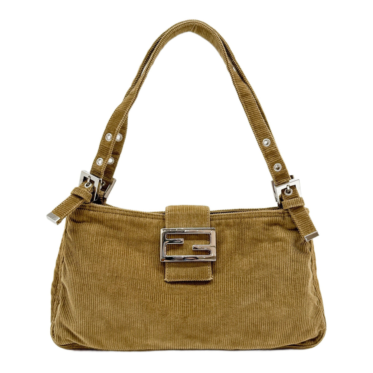 Brown Corduroy Shoulder Bag
