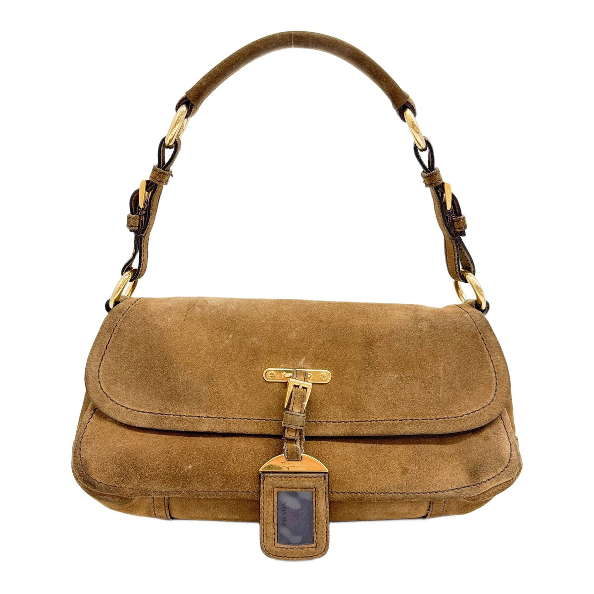 Brown Suede Shoulder Bag